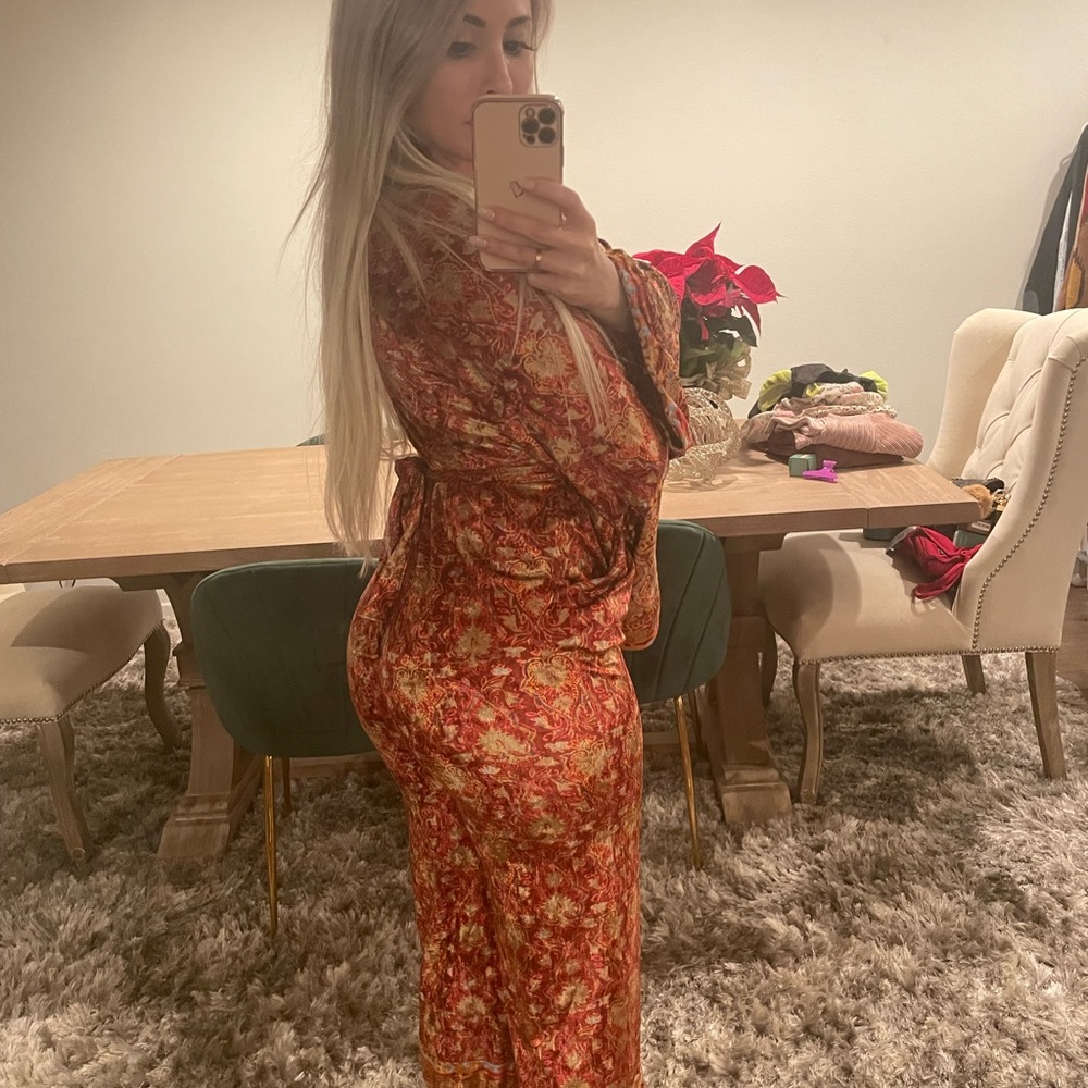 Free People Bohemian Velvet Jumpsuit BEAUTIFUL